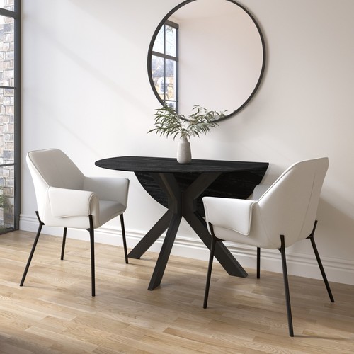Small black wooden drop leaf - black,