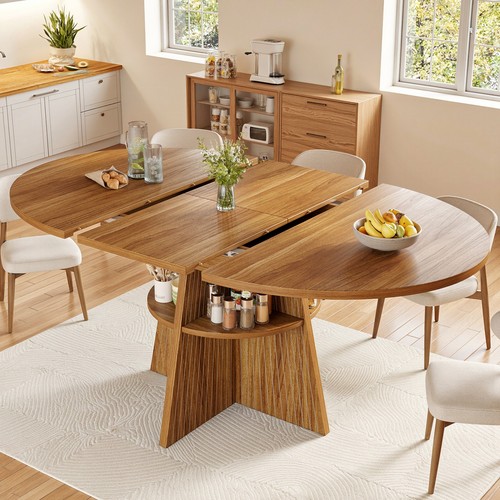Extendable round dining table - dining,