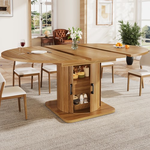 Extendable round oval dining - round/oval,