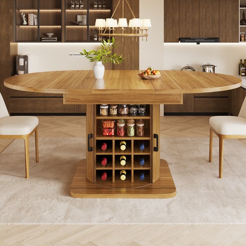 Round extendable dining - extendable,