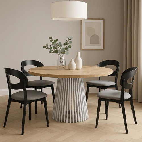 Ruston round extendable table - ruston,