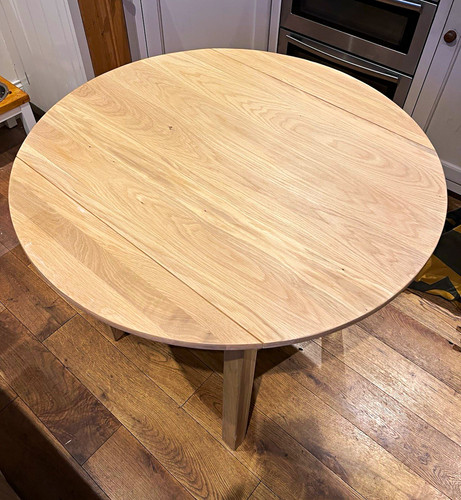 Round extendable wooden dining - wooden,