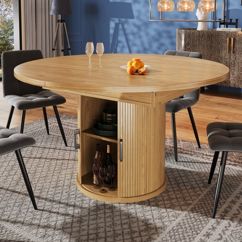 Extendable round oval dining - round/oval,