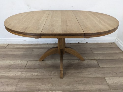 Dining table round oval - table, oak