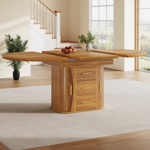 Extendable dining table - table, round