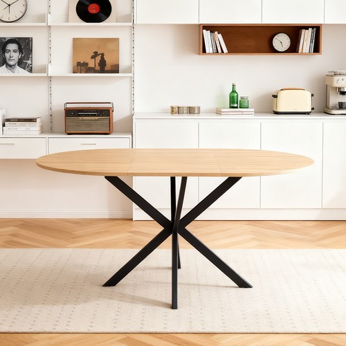 Natural wood extendable dining - wood,