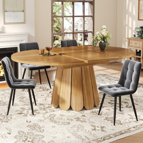 Extendable round dining table - extendable,